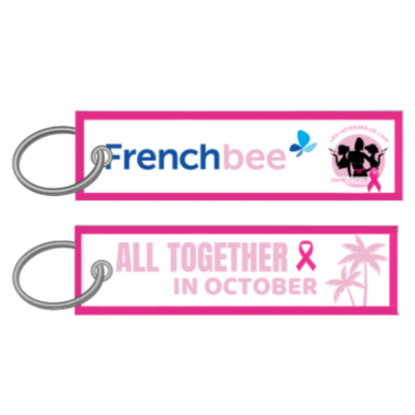 Image de FRENCH BEE - Porte-clés Flamme Octobre Rose
