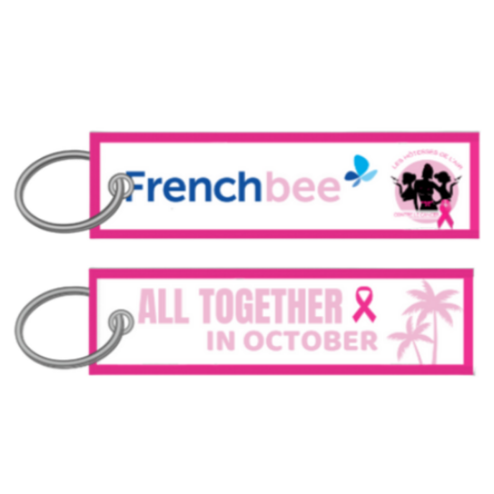 Image sur FRENCH BEE - Porte-clés Flamme Octobre Rose